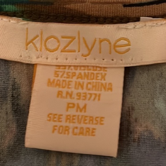 Klozlyne, Cap Sleeves, 95% Viscose, Slits, Maxi Dress, Multi, Size PM - Picture 7 of 9